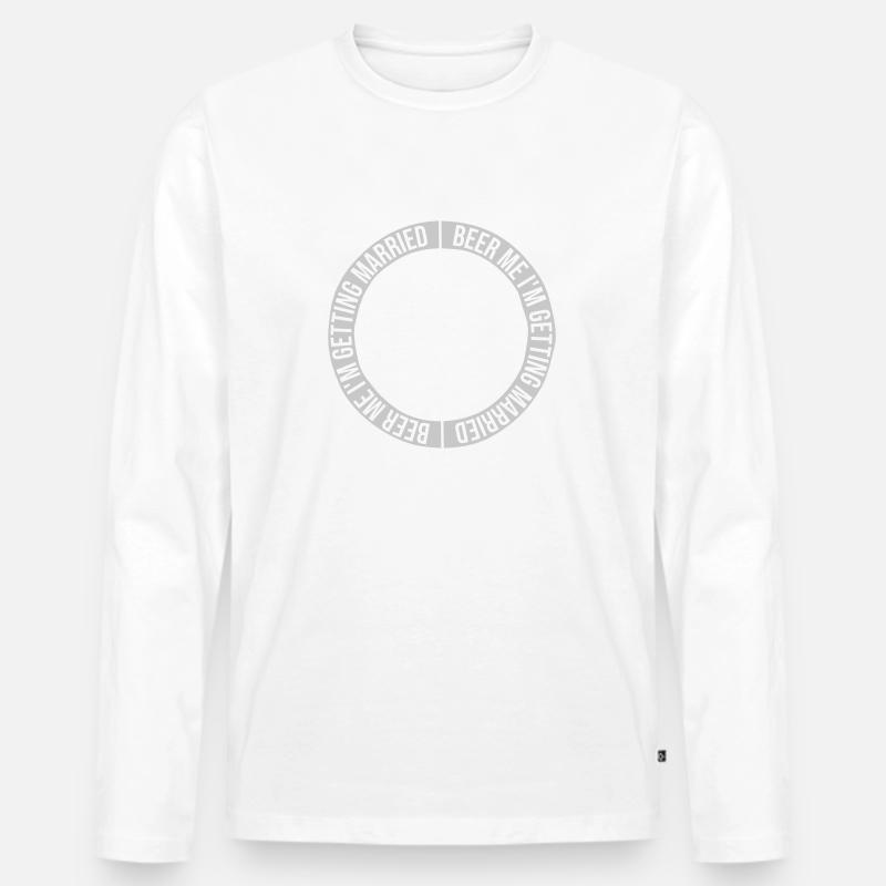 Beer Me Getting Married - Männer Premium Bio Langarmshirt - Weiß