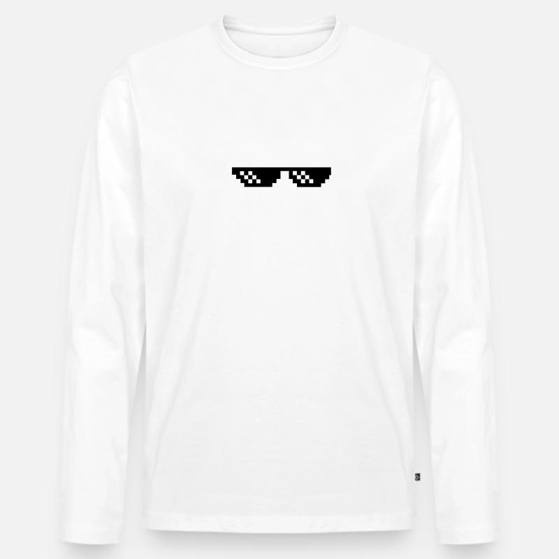 Einstellung - Männer Premium Bio Langarmshirt - Weiß
