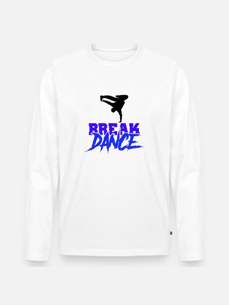 Break Dance - Men's Premium Organic Long Sleeve Shirt - white