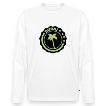 Dubai - Men's Premium Organic Long Sleeve Shirt - white - Front - Nico (187cm)