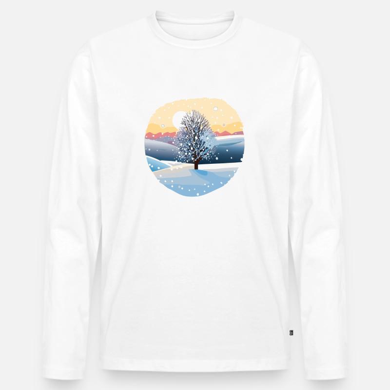 Winter Magic: Snow Magic Tree - Men's Premium Organic Long Sleeve Shirt - white