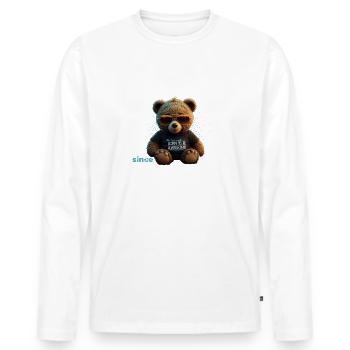 75th Birthday Original 1949 Vintage 1949 Bear Cute - Men's Premium Organic Long Sleeve Shirt - white - Front - Nico (187cm)