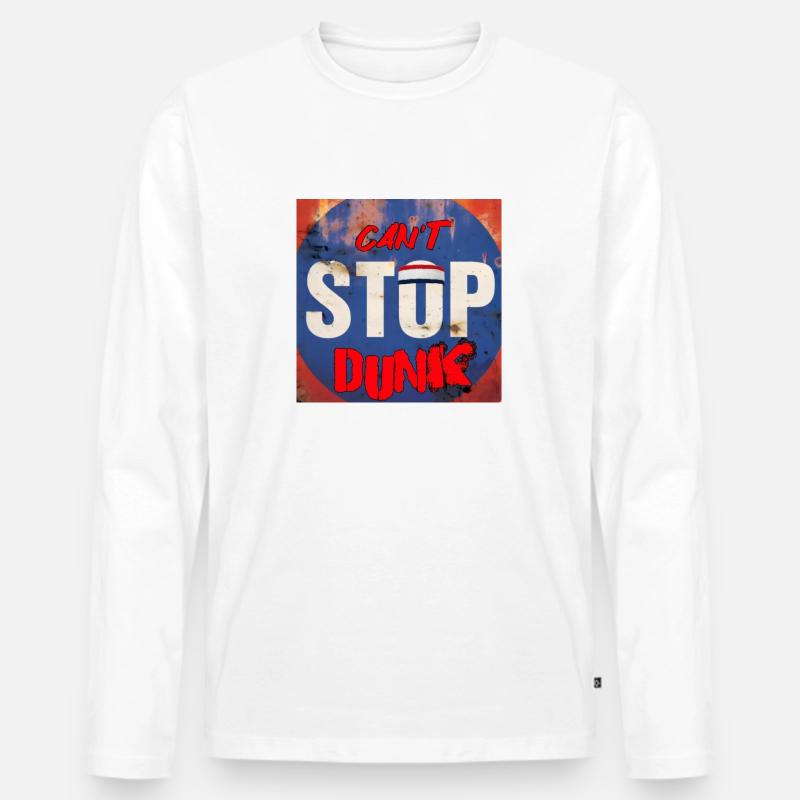 KANN DAS DUNKEN NICHT STOPPEN - Männer Premium Bio Langarmshirt - Weiß