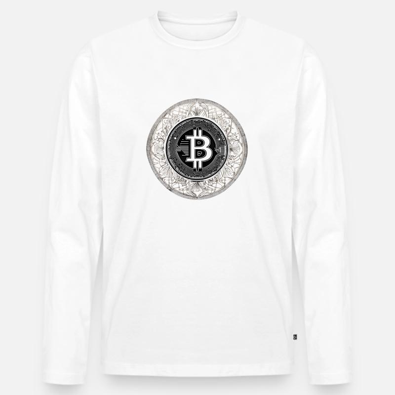 I AM Bitcoin - Männer Premium Bio Langarmshirt - Weiß
