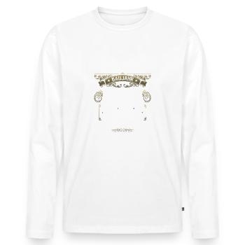 55. Geburtstag Oldtimer Jahrgang 1970 - Männer Premium Bio Langarmshirt - Weiß - Vorne - Nico (187cm)