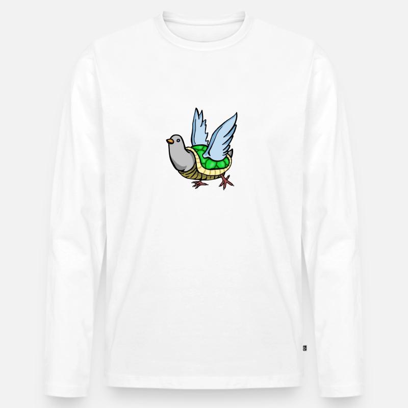 turtletaube turteltaube - Männer Premium Bio Langarmshirt - Weiß