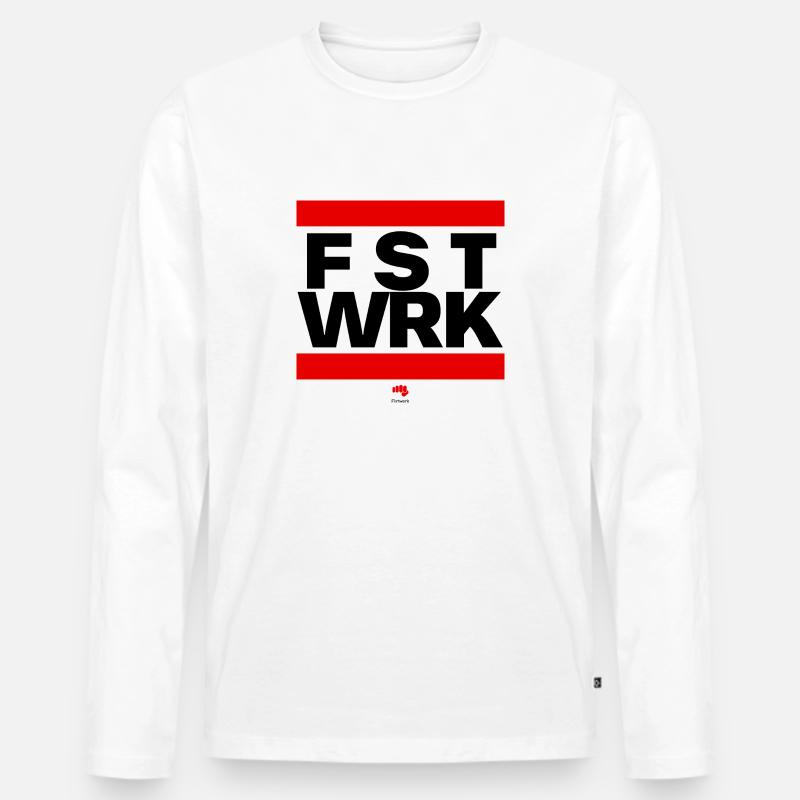 FSTWRK - Männer Premium Bio Langarmshirt - Weiß