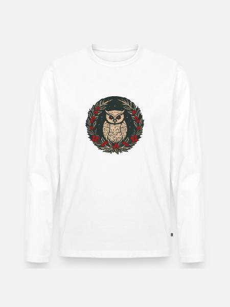 Nightly Christmas Time - Men's Premium Organic Long Sleeve Shirt - white