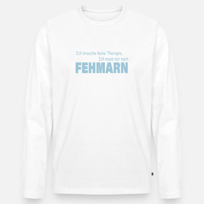 Therapie FEHMARN - Männer Premium Bio Langarmshirt - Weiß