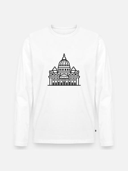Home of Pontifex - Männer Premium Bio Langarmshirt - Weiß
