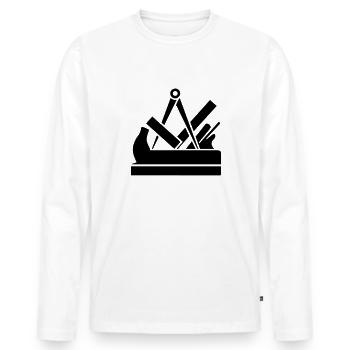 Joiner Carpenter chippie cabinet maker - Men's Premium Organic Long Sleeve Shirt - white - Front - Nico (187cm)