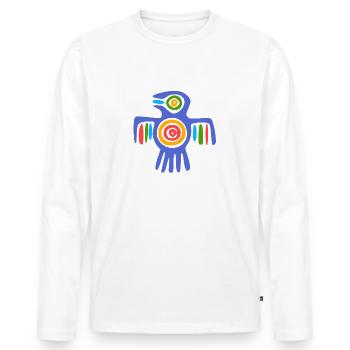 Inca Culture, Latin America - Men's Premium Organic Long Sleeve Shirt - white - Front - Nico (187cm)