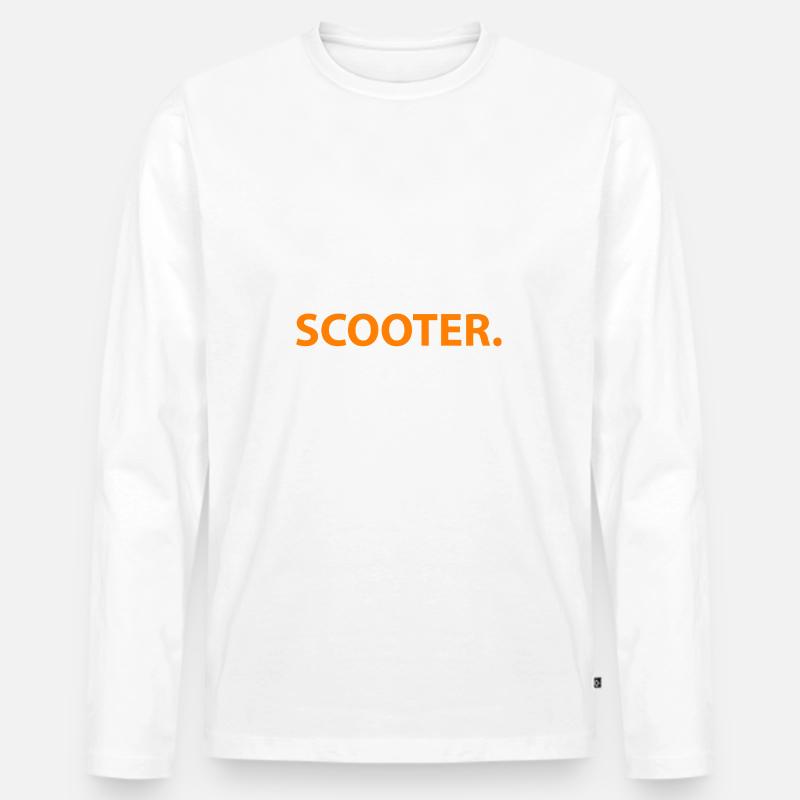 E-Scooter E-Roller Scooter - Männer Premium Bio Langarmshirt - Weiß