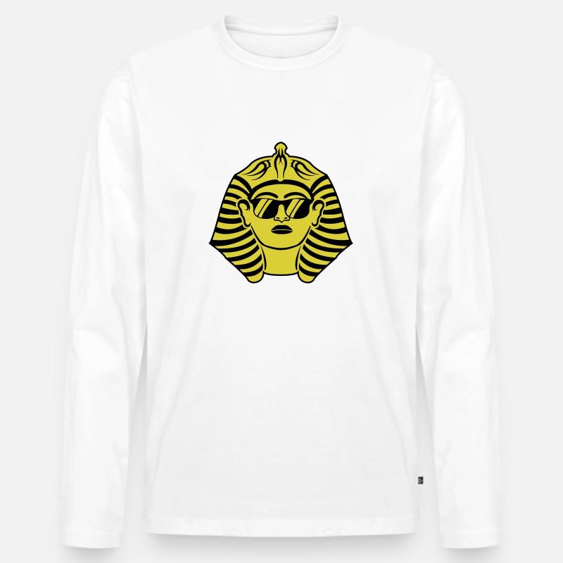 pharao sunglasses - Männer Premium Bio Langarmshirt - Weiß