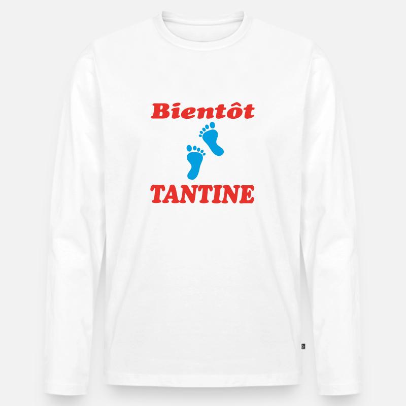 BALD TANTINE - Männer Premium Bio Langarmshirt - Weiß