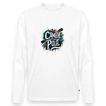 Canoe Polo Canoe Polo Canoe Polo Canoe Polo - Men's Premium Organic Long Sleeve Shirt - white - Front - Nico (187cm)