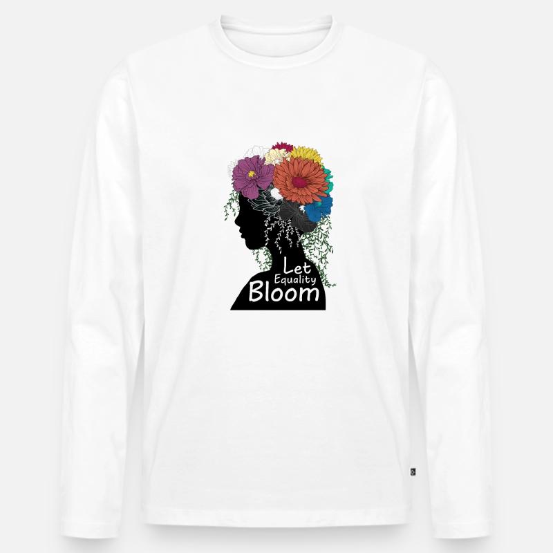 Let Equality Bloom - Männer Premium Bio Langarmshirt - Weiß