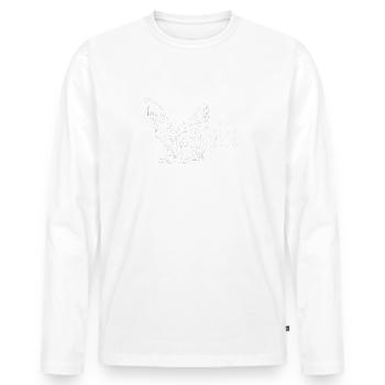 Vampire - Vampire Bat Gothic Vamp Gothstyle - Men's Premium Organic Long Sleeve Shirt - white - Front - Nico (187cm)