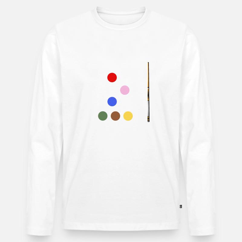 Snooker Design Billiard - Männer Premium Bio Langarmshirt - undefined