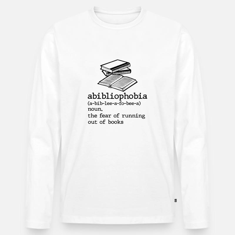 abibliophobia - Männer Premium Bio Langarmshirt - Weiß