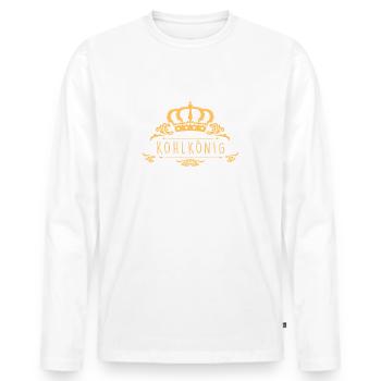 Kohlkönig Kohlkönigin Kohlfahrt Kohl Tour Gift - Men's Premium Organic Long Sleeve Shirt - white - Front - Nico (187cm)