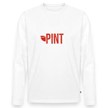 Mega Pint Ich hielt es für notwendig - Männer Premium Bio Langarmshirt - Weiß - Vorne - Nico (187cm)