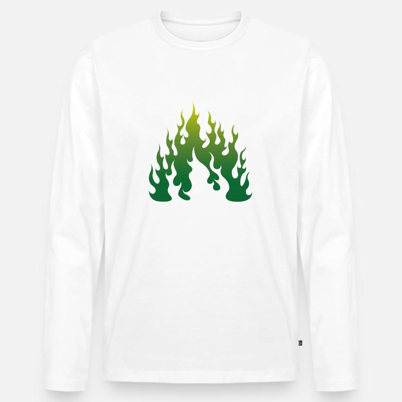 Greenflame - Männer Premium Bio Langarmshirt - Weiß