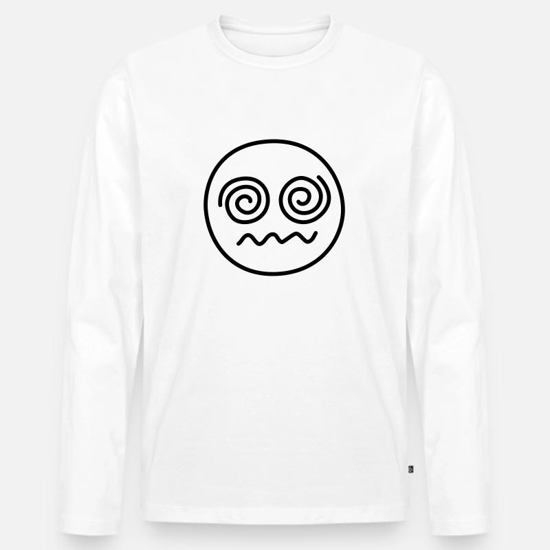Weird Grinsling - Männer Premium Bio Langarmshirt - Weiß