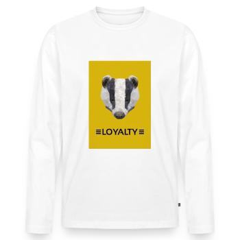 Die Loyalität des Dachses - Männer Premium Bio Langarmshirt - Weiß - Vorne - Nico (187cm)