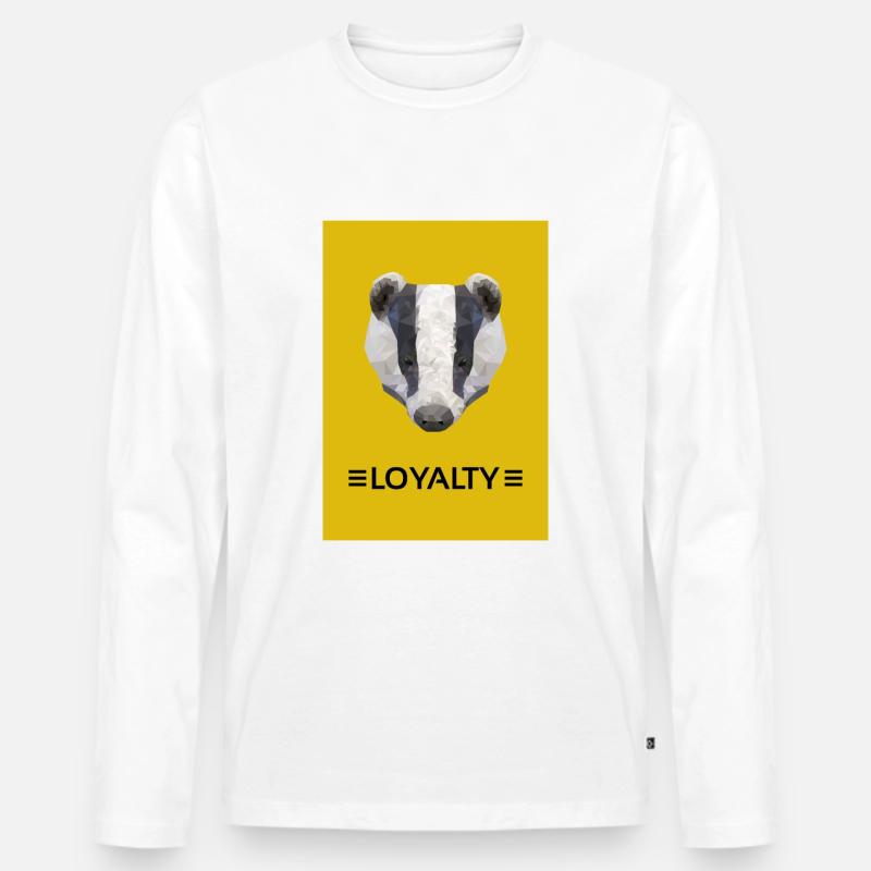 Die Loyalität des Dachses - Männer Premium Bio Langarmshirt - Weiß