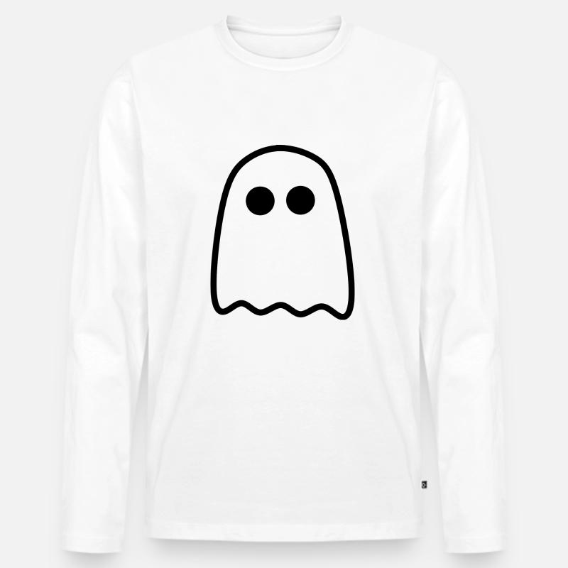 gespenst,geist,comic,kinder - Männer Premium Bio Langarmshirt - Weiß