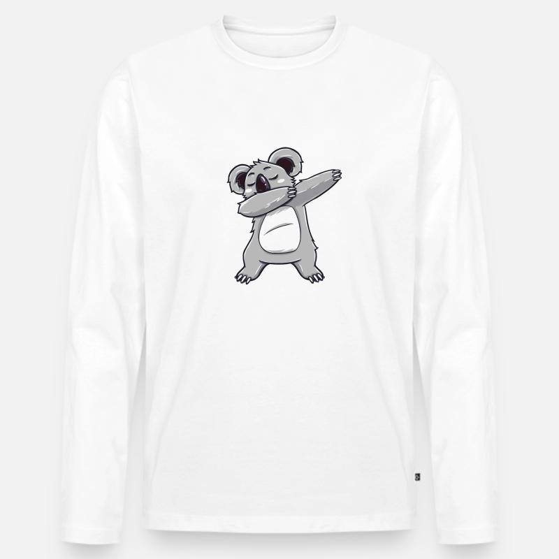 Dabbing dab Koala Bär Dab Geschenk Geburtstag - Männer Premium Bio Langarmshirt - Weiß