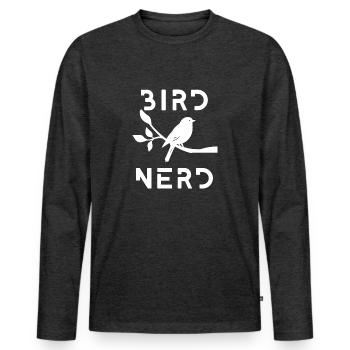Birdwatching - Birdwatching - Birding - Nerd - Men's Premium Organic Long Sleeve Shirt - heather anthracite - Front - Nico (187cm)