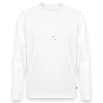 Observation des oiseaux - observation des oiseaux - observation des oiseaux - oiseau - T-shirt manches longues Premium bio Homme - blanc - Devant - Nico (187cm)