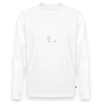 Observation des oiseaux - observation des oiseaux - observation des oiseaux - T-shirt manches longues Premium bio Homme - blanc - Devant - Nico (187cm)