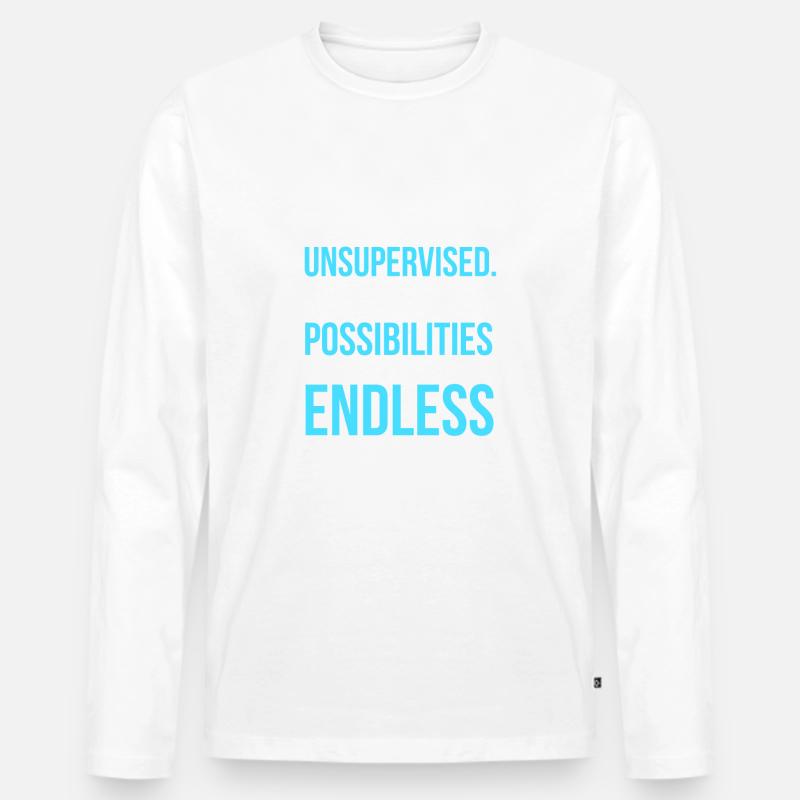 Unsupervised - Männer Premium Bio Langarmshirt - Weiß