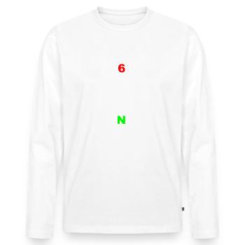 Motorrad - Männer Premium Bio Langarmshirt - Weiß - Vorne - Nico (187cm)