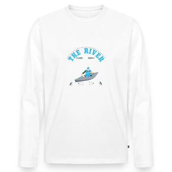 The River is calling and I must go-water sports - Männer Premium Bio Langarmshirt - Weiß - Vorne - Nico (187cm)