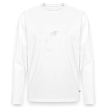 Full Moon - Men's Premium Organic Long Sleeve Shirt - white - Front - Nico (187cm)