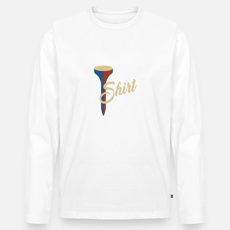 Golf Lustige Golf Design - Männer Premium Bio Langarmshirt - Weiß