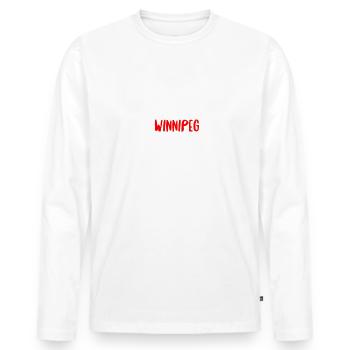 Winnipeg Skyline Manitoba Canadian Province Canada - Men's Premium Organic Long Sleeve Shirt - white - Front - Nico (187cm)