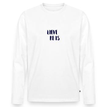 Be The Good In The World T-Shirt - Männer Premium Bio Langarmshirt - Weiß - Vorne - Nico (187cm)