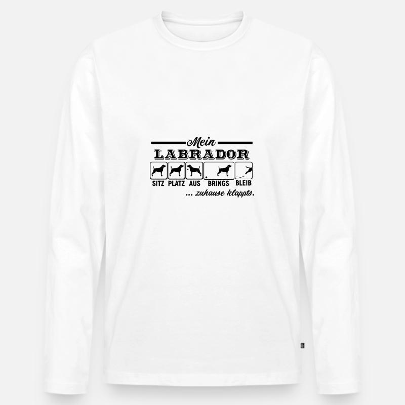 Labrador Retriever - Männer Premium Bio Langarmshirt - Weiß