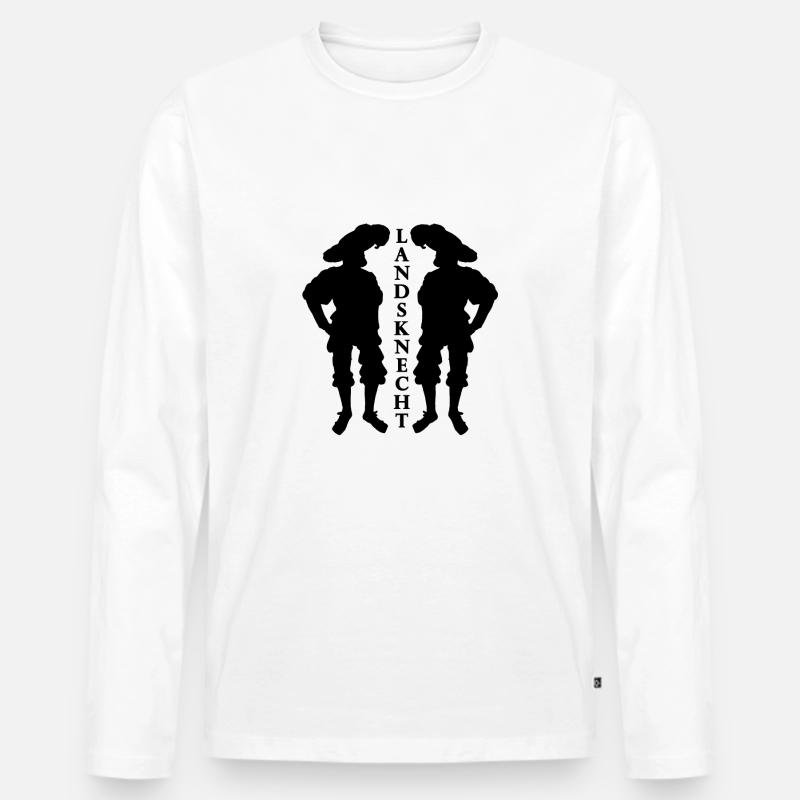 landsknecht - Männer Premium Bio Langarmshirt - Weiß
