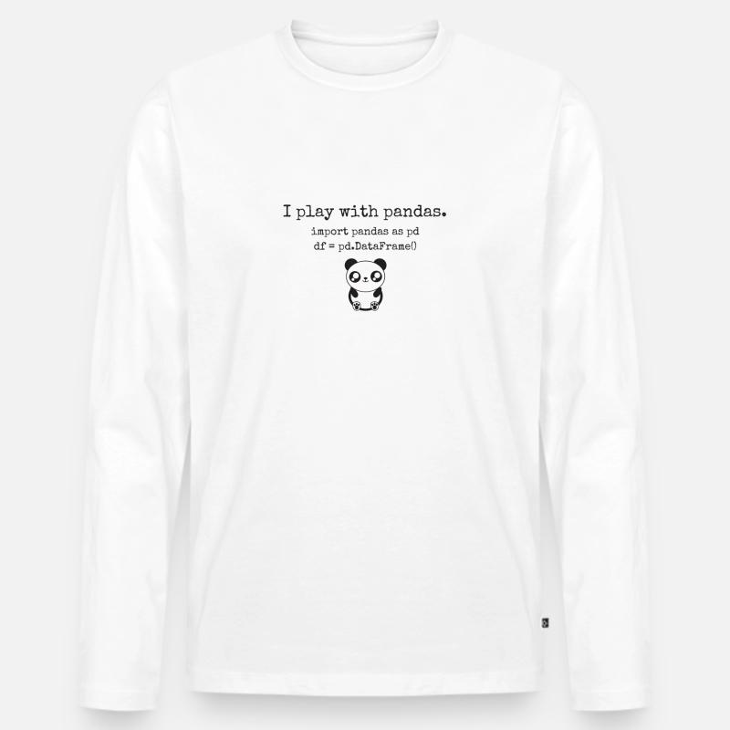 Für Data Scientists und Python-Programmierer - Männer Premium Bio Langarmshirt - Weiß