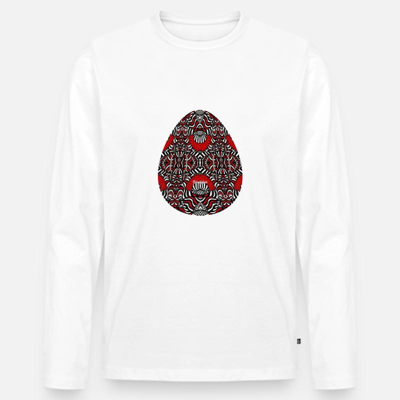 Abstrakte Kunst - Männer Premium Bio Langarmshirt - Weiß
