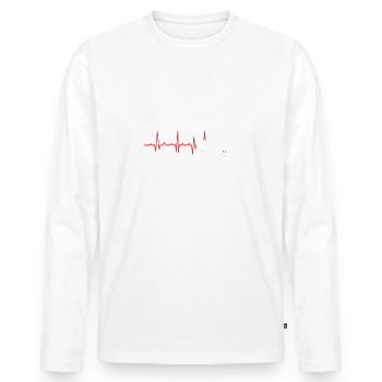 Angler - Chemise Heartbeat - T-shirt manches longues Premium bio Homme - blanc - Devant - Nico (187cm)