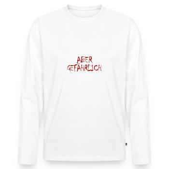 Klein aber gefährlich - Männer Premium Bio Langarmshirt - Weiß - Vorne - Nico (187cm)