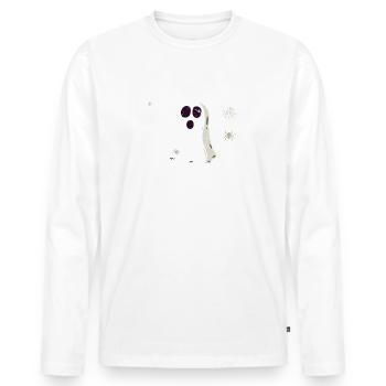 Ghosts - Spooky - Men's Premium Organic Long Sleeve Shirt - white - Front - Nico (187cm)