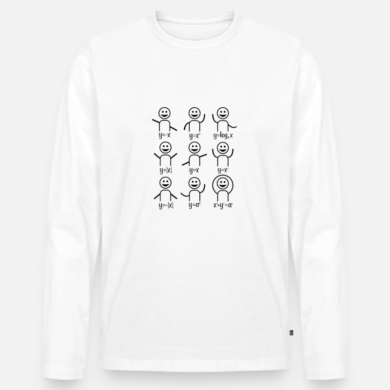 Mathelehrer Algebra Tanz - Männer Premium Bio Langarmshirt - Weiß